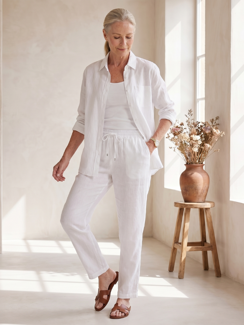 Noor | Hosszú Ujjú Ing és Slim Fit Nadrág Szett