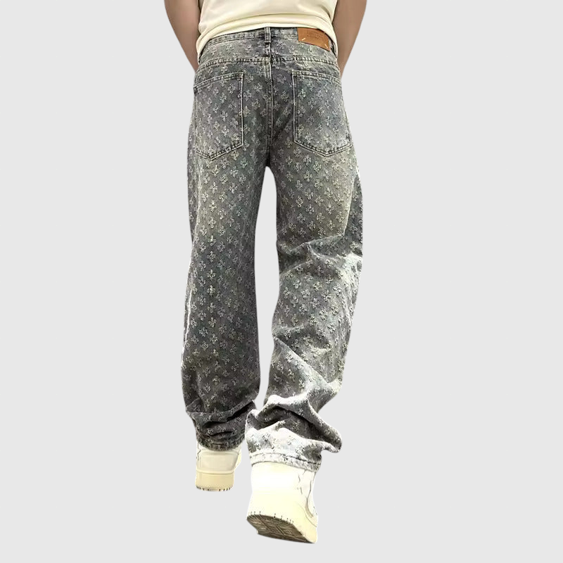 Jacquard farmernadrág