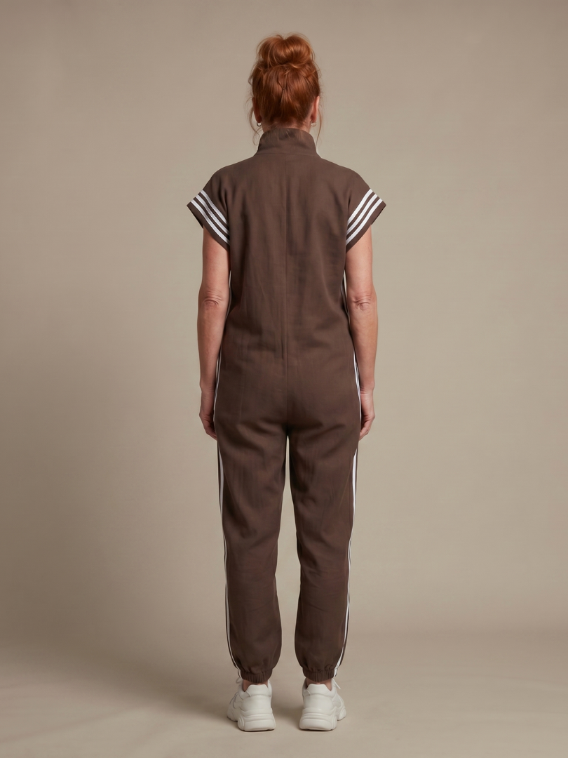 Lark | Striped Front-Zip Jumpsuit