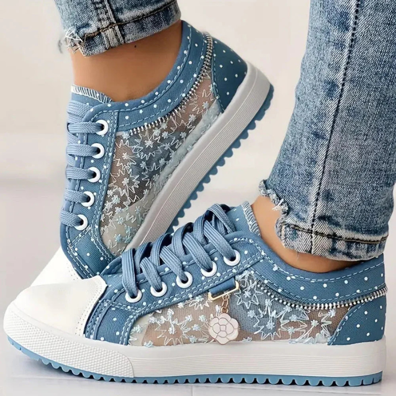 Dalma | Elegáns női sneaker virágos részletekkel