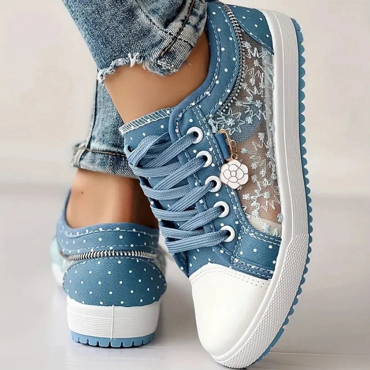 Dalma | Elegáns női sneaker virágos részletekkel