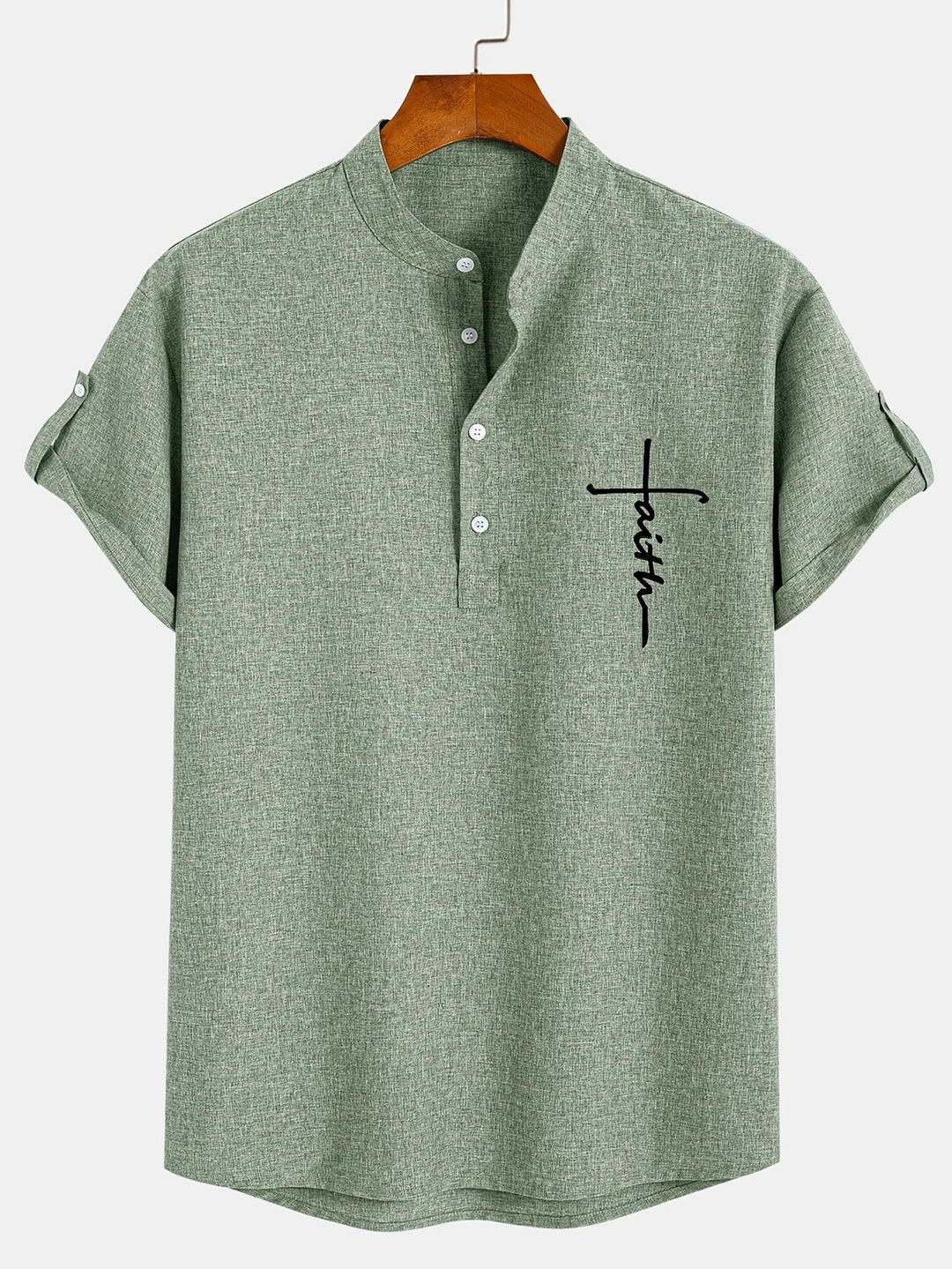Kristóf™ | Elegáns, rövid ujjú ing álló gallérral