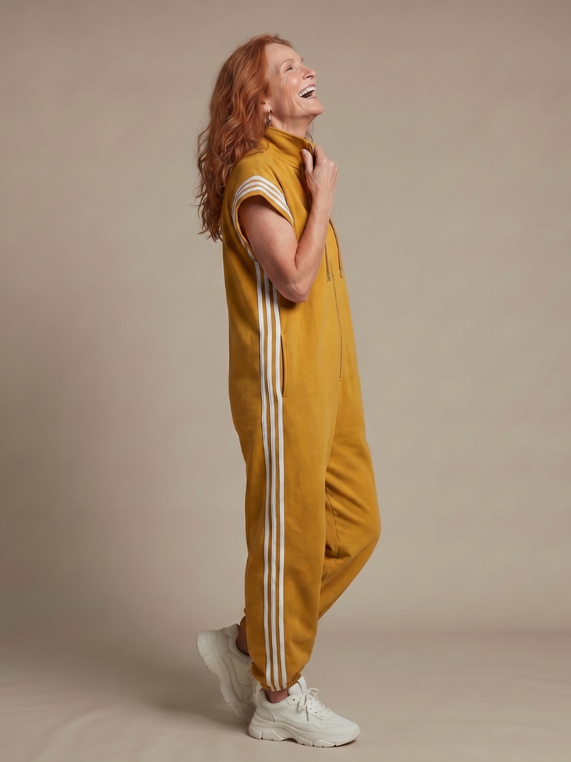 Lark | Striped Front-Zip Jumpsuit