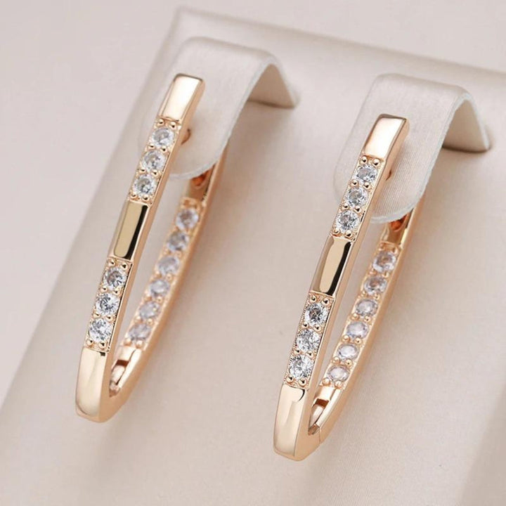 Arany Zirconia Fülbevalók Elegáns Stílusban