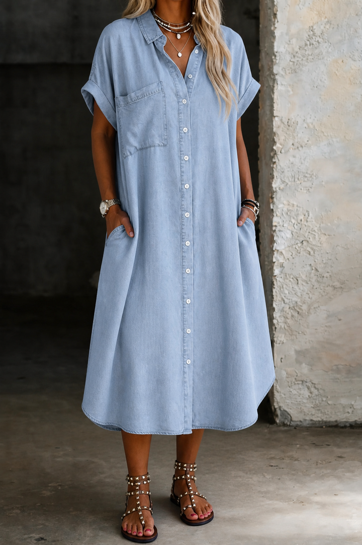 Karen | Könnyű Denim Stílusú Ruha