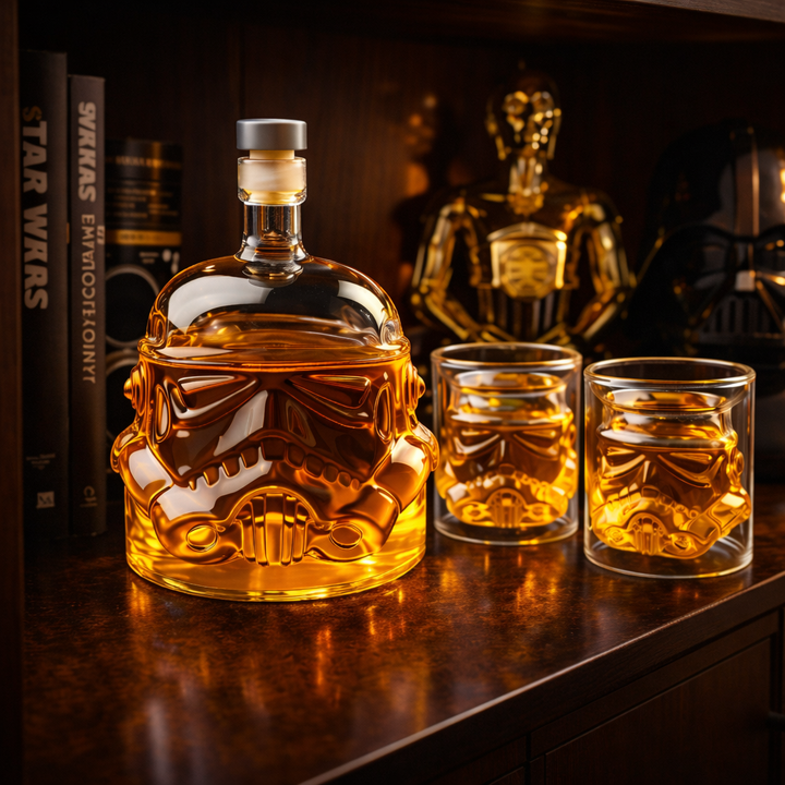 Whisky Üveg - Különleges Kiadás: Palack és Pohár Szett