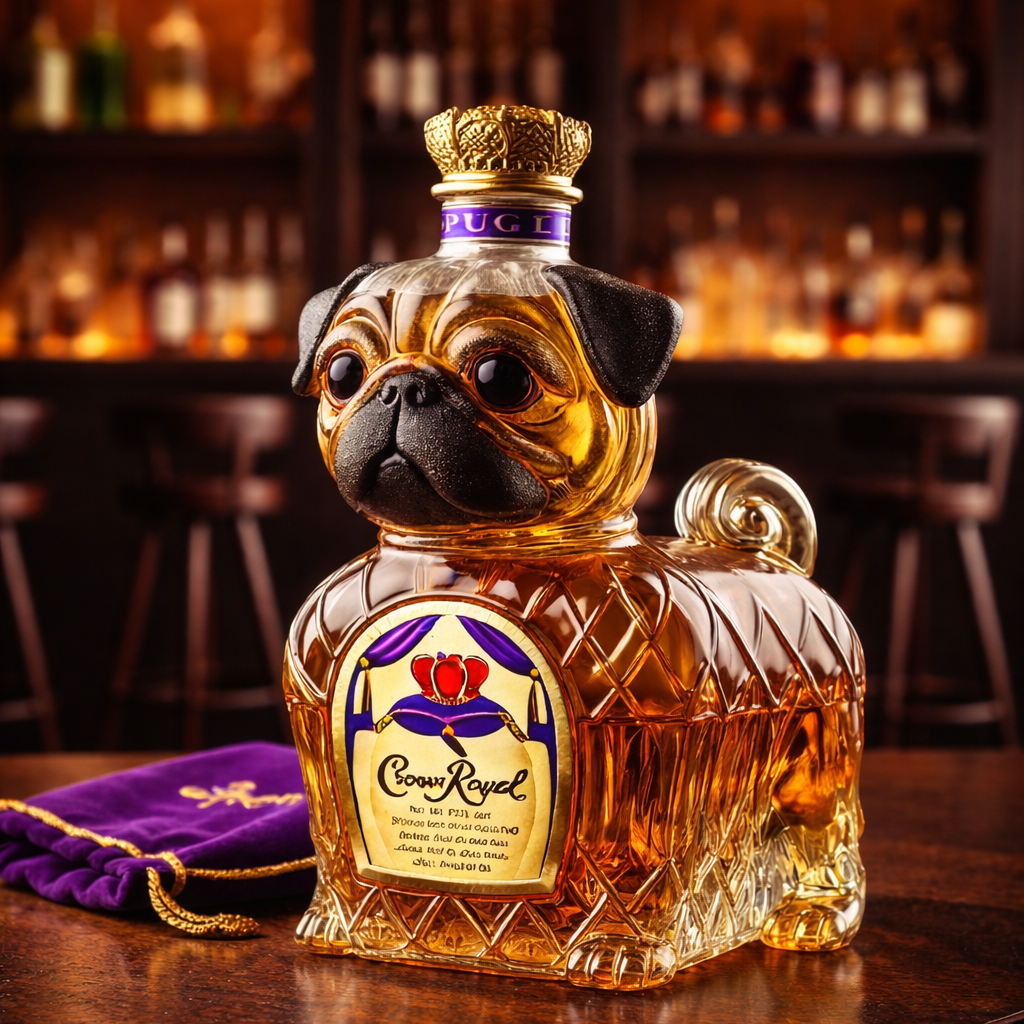 Francia Bulldog Limitált Kiadású Whisky Üveg