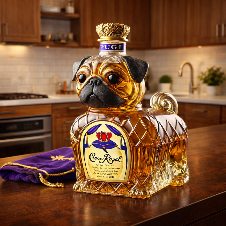 Francia Bulldog Limitált Kiadású Whisky Üveg