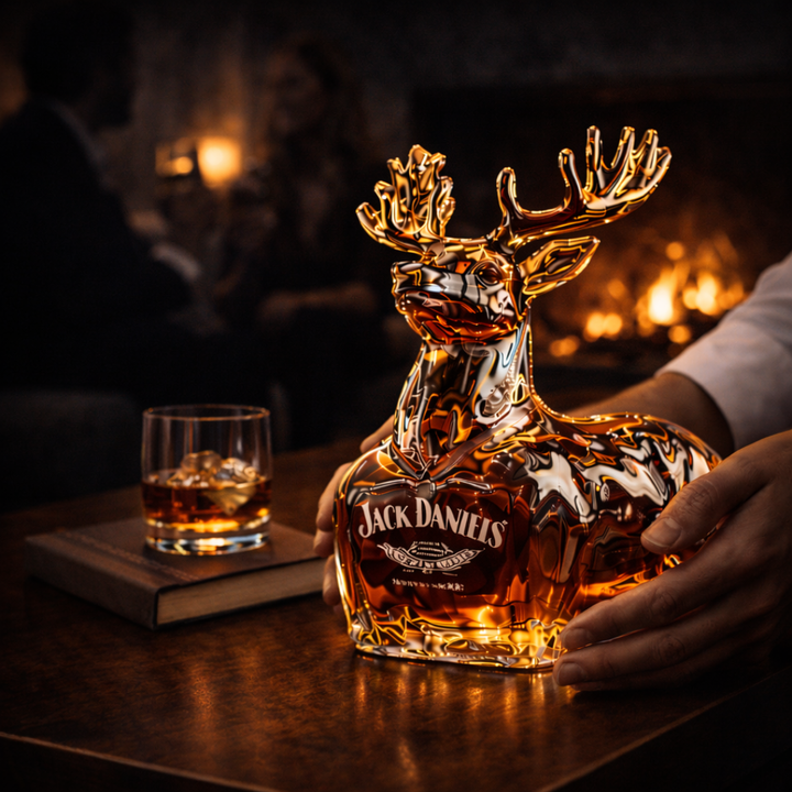 Jack Daniel's Whisky Üveg - Lenyűgöző Rénszarvas Limitált Kiadás