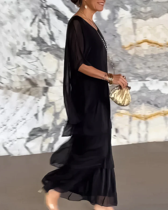 Lara – Elegáns, Hosszú, Laza Stílusú Ruha