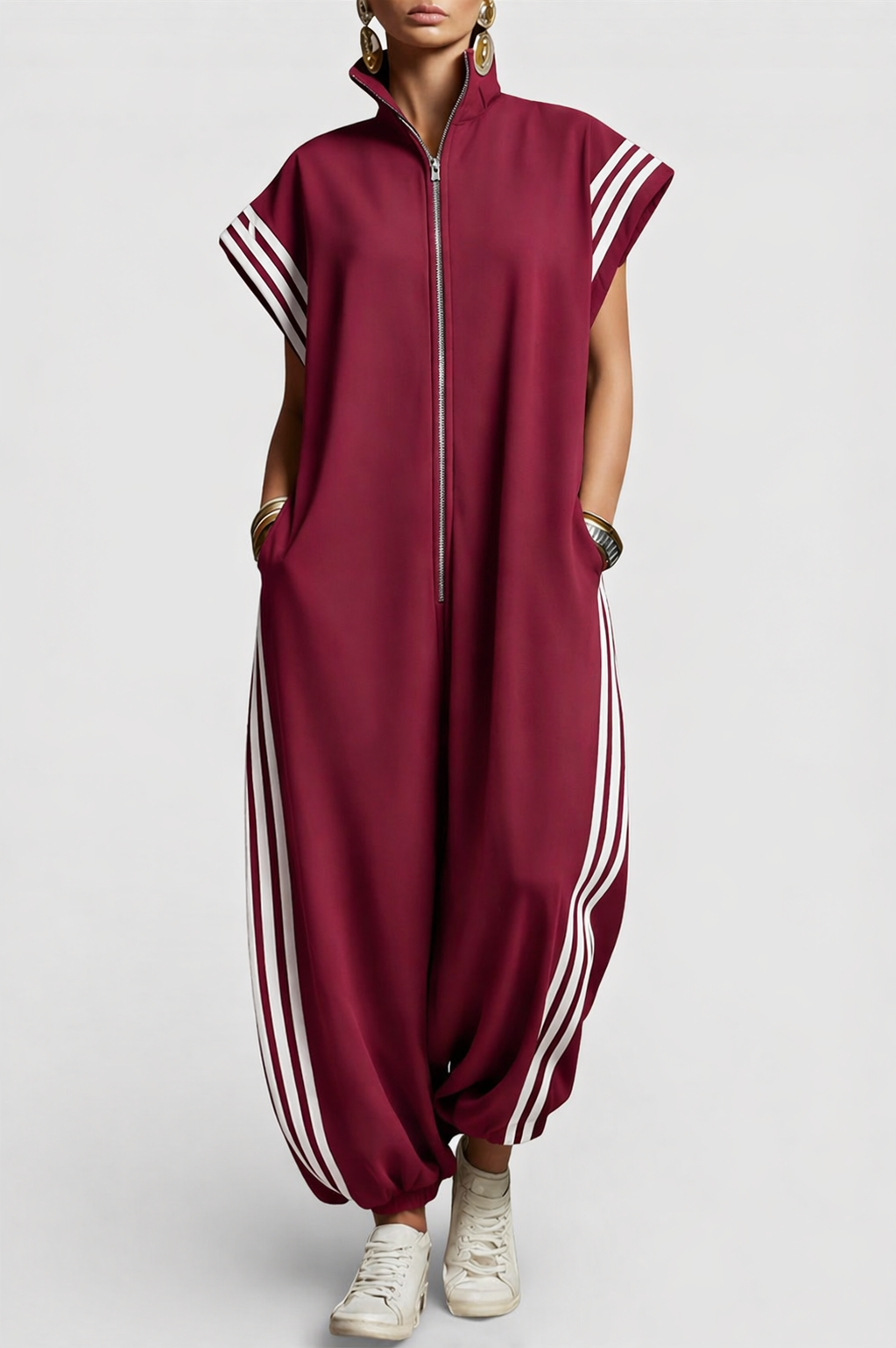 Rózsa | Zip Nyakú Jumpsuit