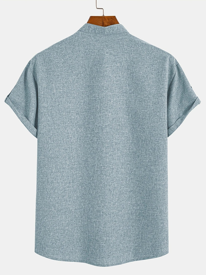 Kristóf™ | Elegáns, rövid ujjú ing álló gallérral