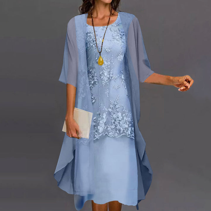 Lilla | Elegáns Chiffon Két Részes Ruha
