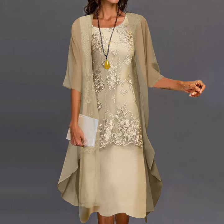 Lilla | Elegáns Chiffon Két Részes Ruha