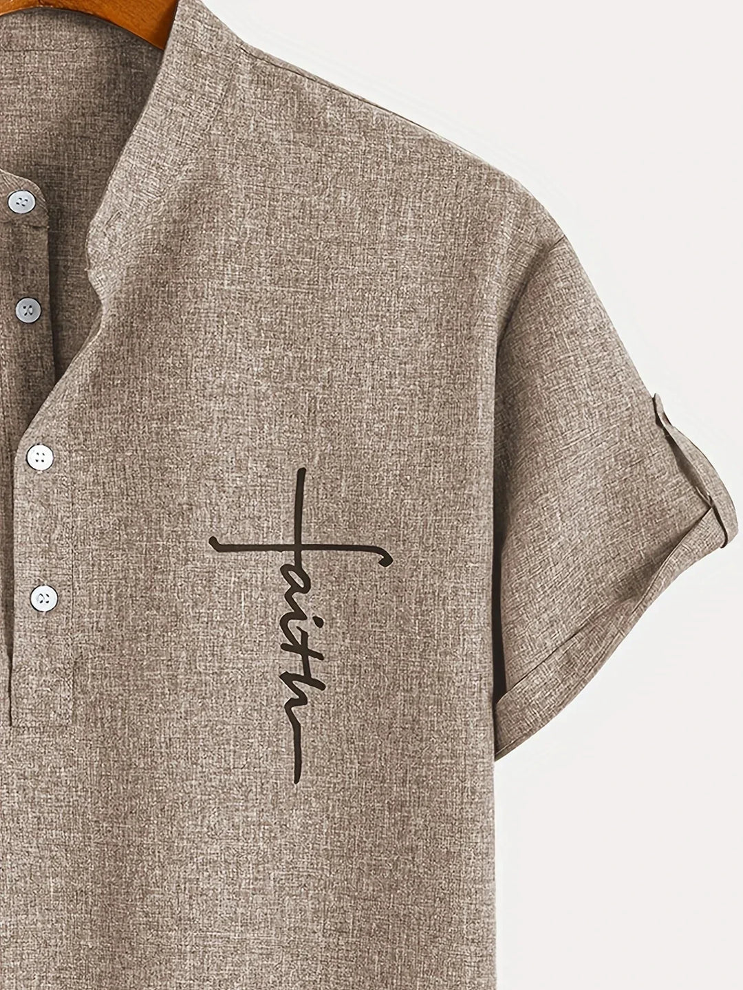 Kristóf™ | Elegáns, rövid ujjú ing álló gallérral